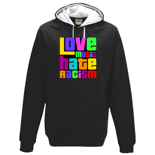 Love Music Hate Racism Hoodie - Varsity hoodie Thumbnail